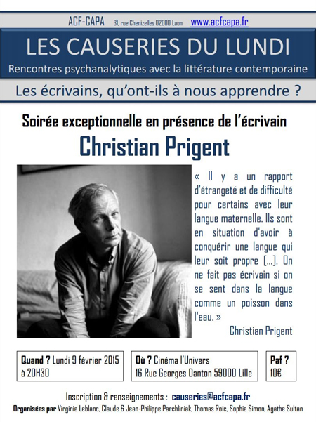Affiche Causeries Christian Prigent (9.02.15)_ BD